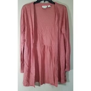 Cynthia Rowley Linen Cardigan Sweater Women size M Open Front Lightweight